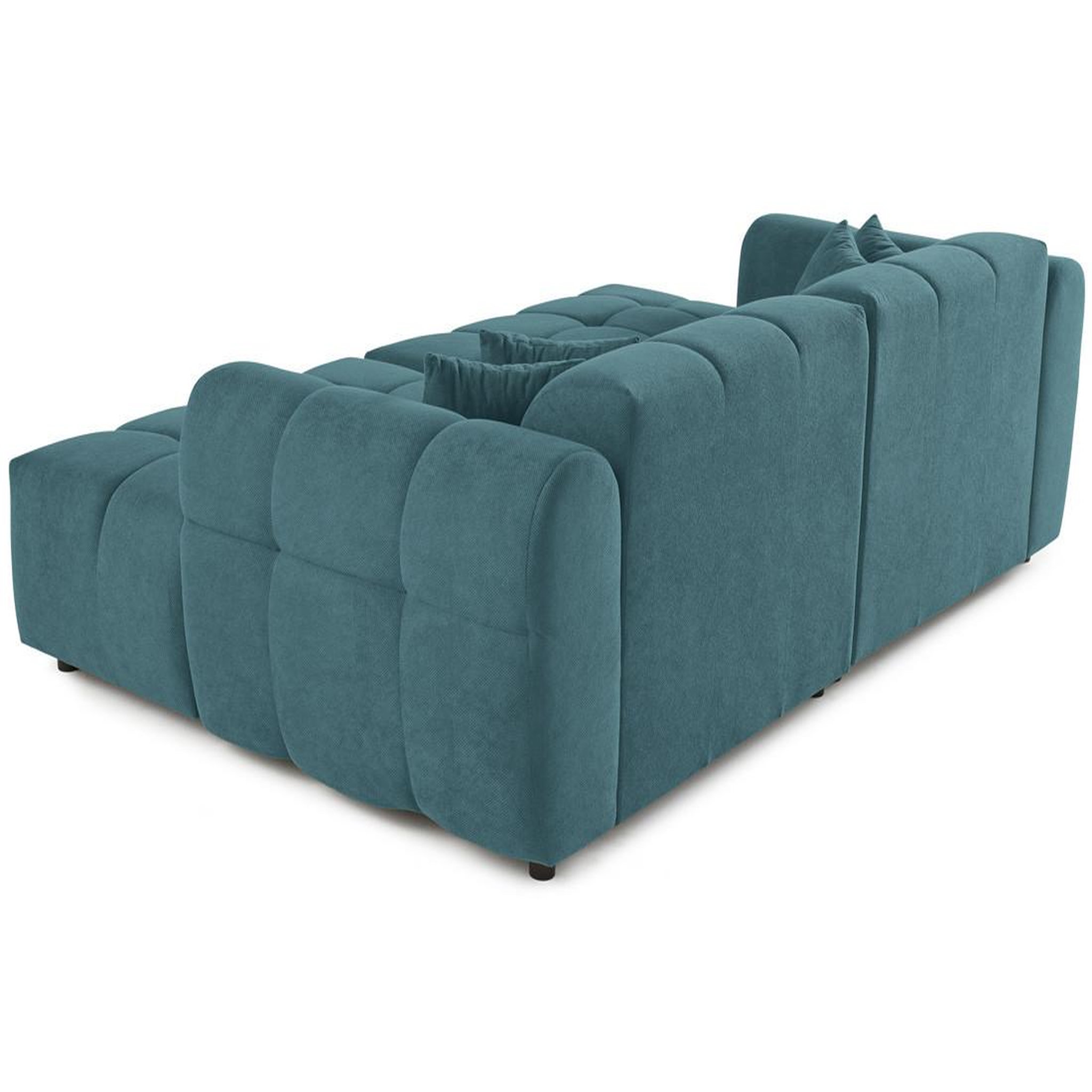 Voir la diapositive 5 : BEST MOBILIER Topaze - canapé d'angle déhoussable réversible 4 places en velours
