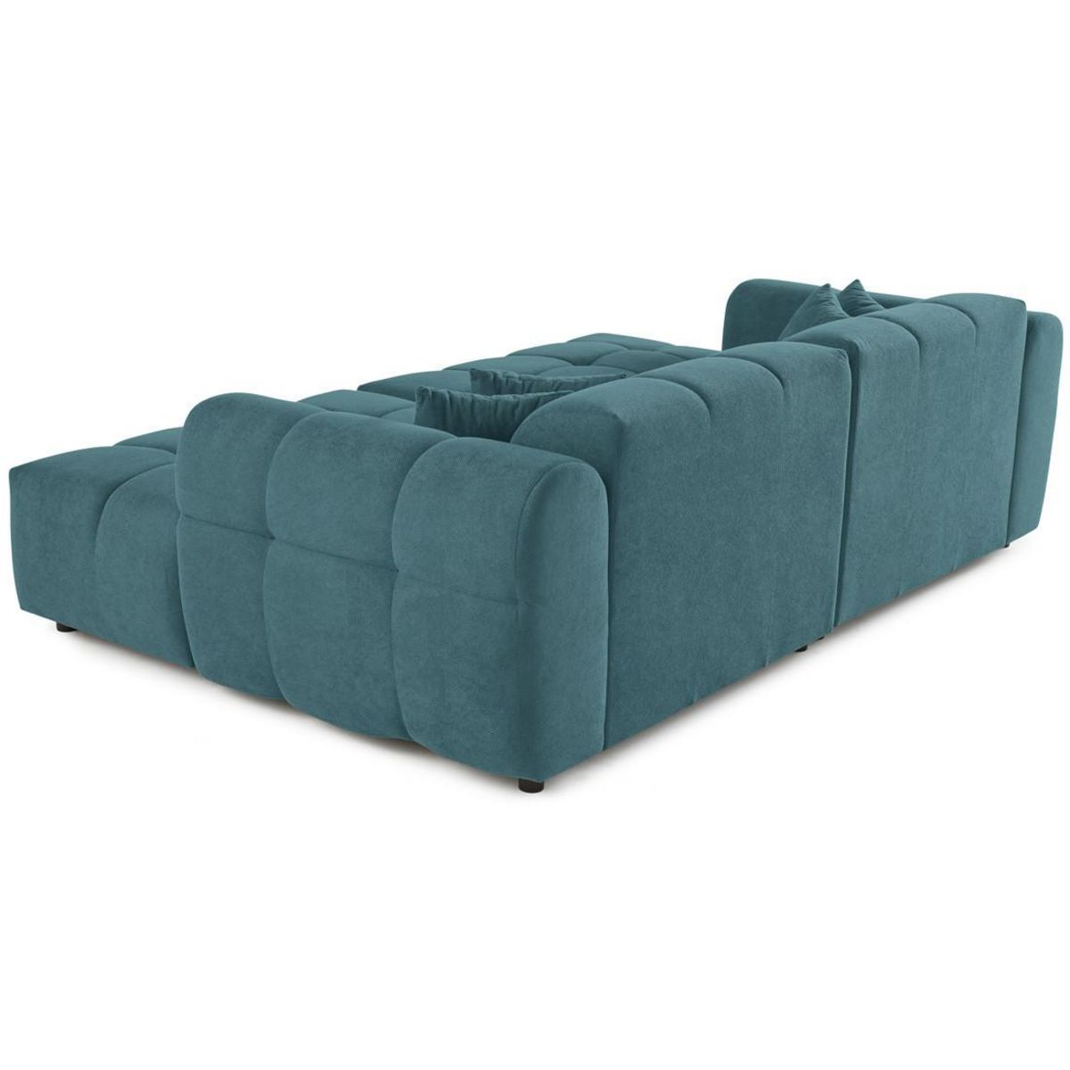 BEST MOBILIER Topaze - canapé d'angle déhoussable réversible 4 places en velours