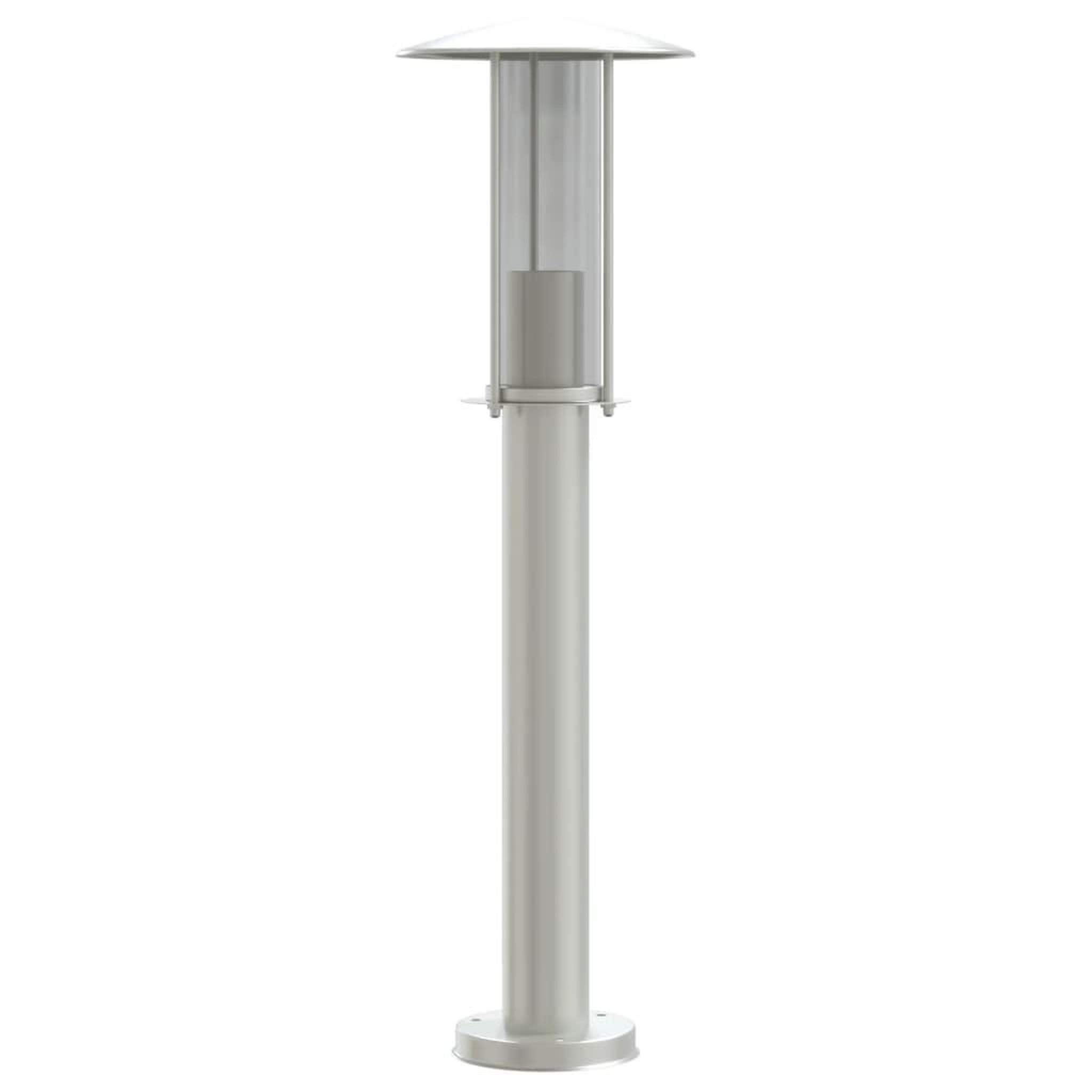 Voir la diapositive 4 : VIDAXL Lampadaire d'exterieur argente 60 cm acier inoxydable