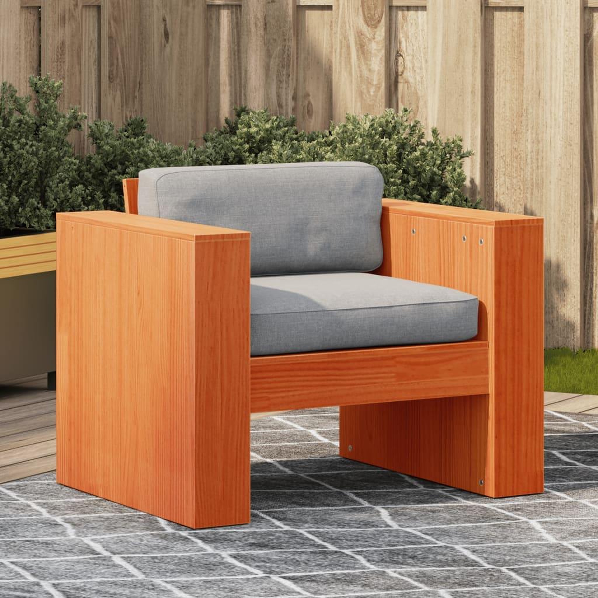 VIDAXL Canape de jardin cire marron 79x60x62 cm bois de pin massif