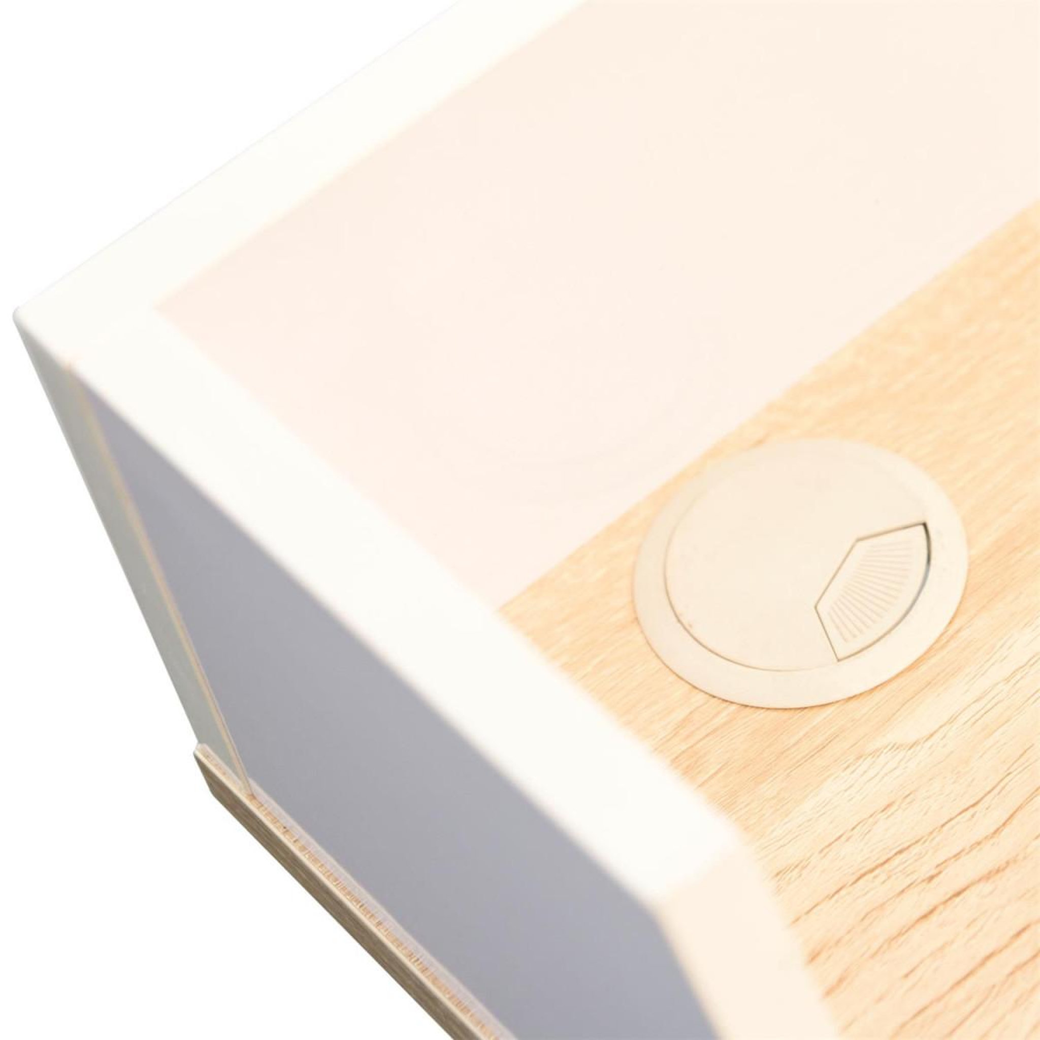 Voir la diapositive 4 : The Home Deco Factory Bureau design  brice  90cm blanc