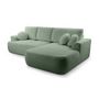 Voir la diapositive 6 : BEST MOBILIER Candela - canapé d'angle droit 4 places - convertible avec coffre - en tissu bouclette