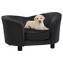 Voir la diapositive 1 : VIDAXL Canape pour chien Noir 69x49x40 cm Peluche et similicuir
