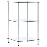 VIDAXL Etagere 3 niveaux Transparent 40x40x67 cm Verre trempe