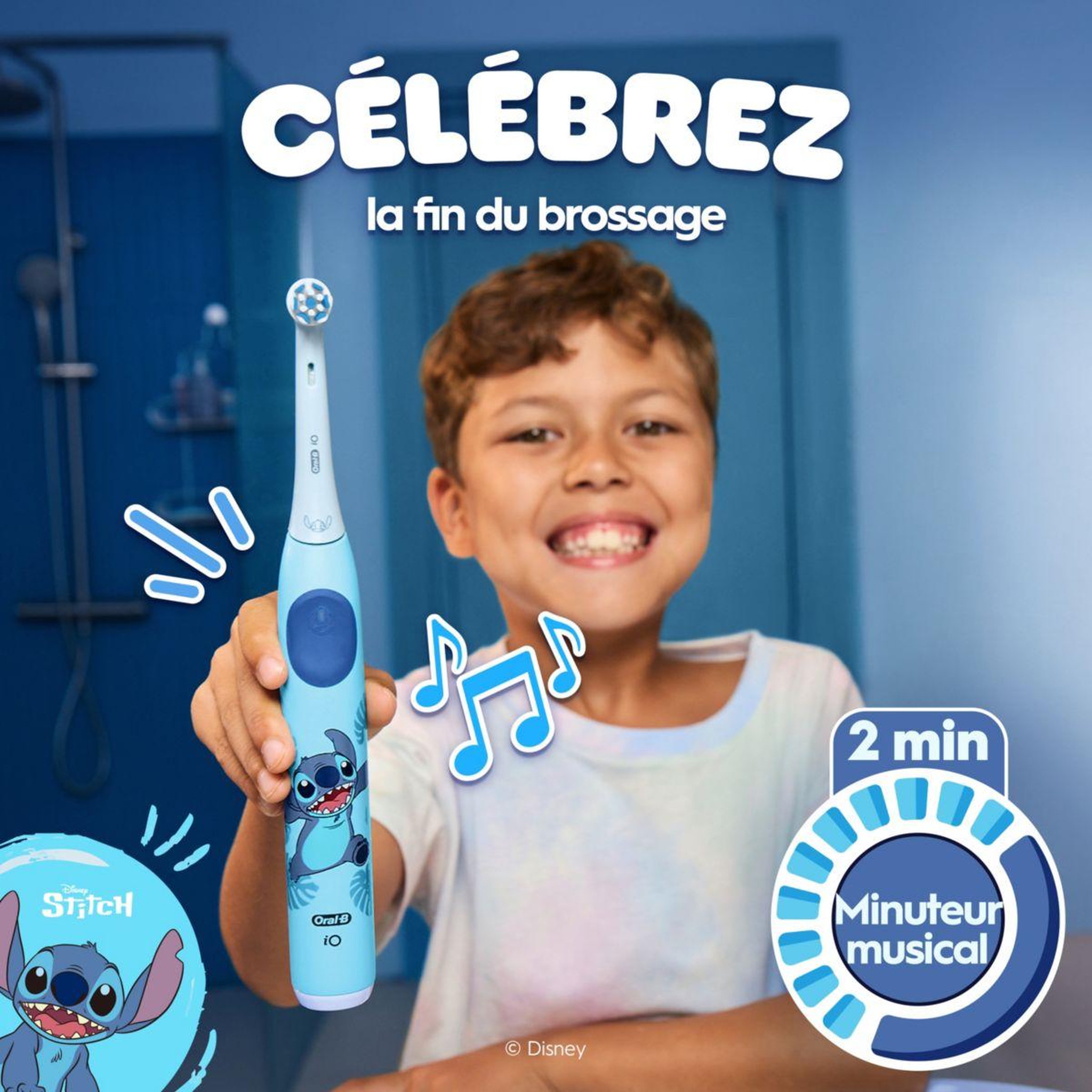 Voir la diapositive 5 : ORAL B Brosse à dents électrique io2 kids stitch + travel case