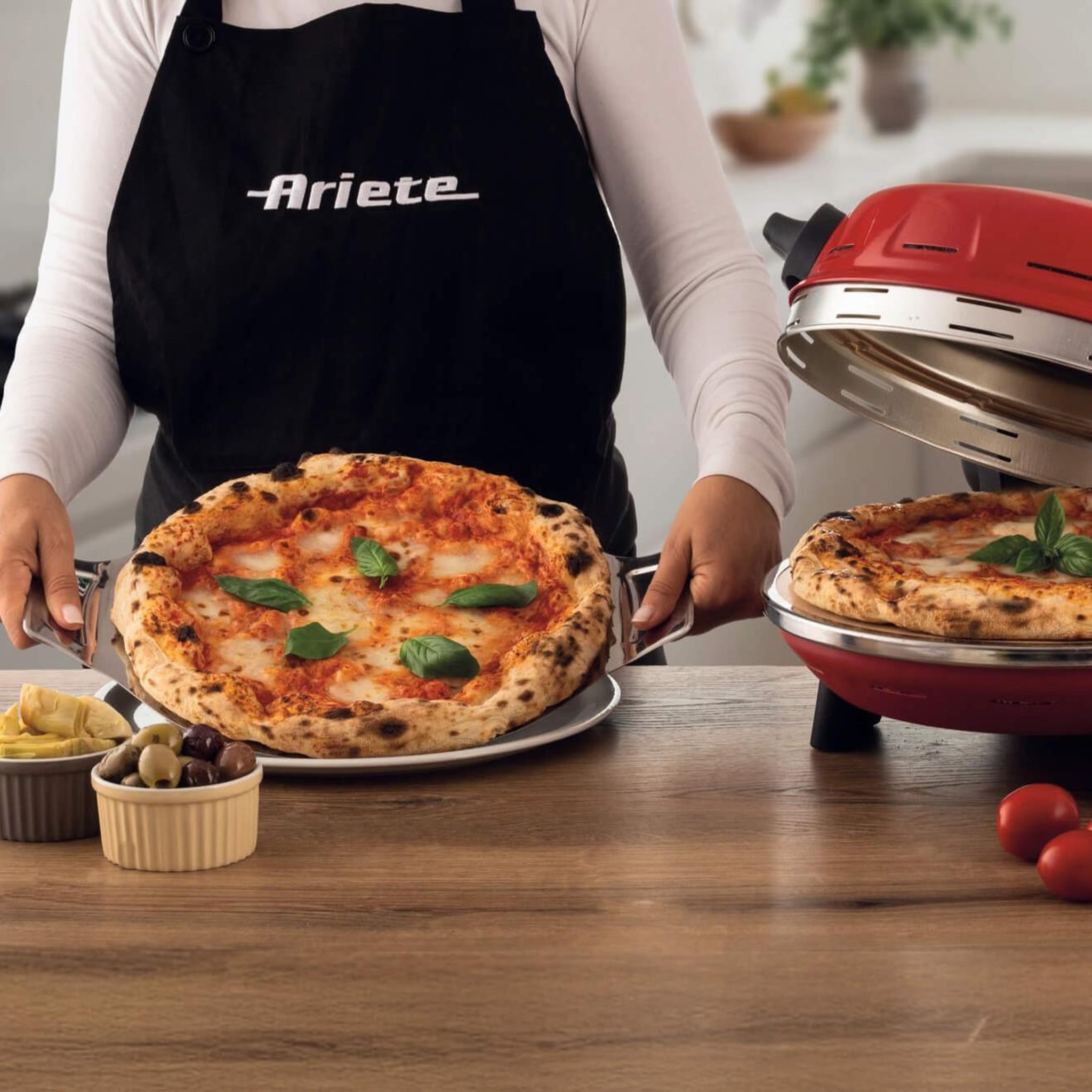 Voir la diapositive 3 : ARIETE Mini four Ariete 934 Pizzeria Gourmet 1500W 400°C pierre réfractaire amovible