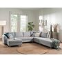 Voir la diapositive 4 : LISA DESIGN Rune - canapé panoramique - avec pouf d'appoint - 7 places - style scandinave - droit