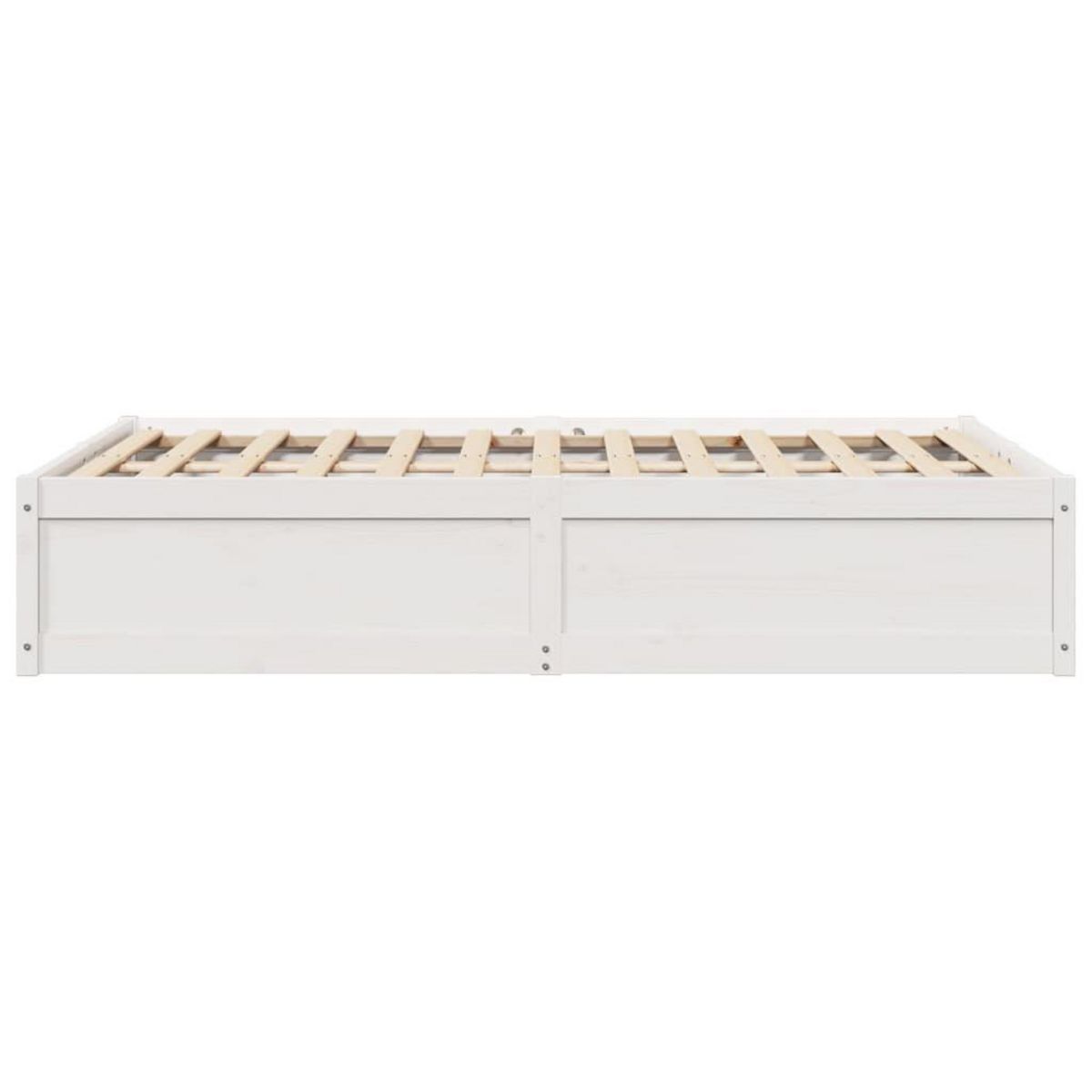 VIDAXL Cadre de lit sans matelas blanc 120x190 cm bois de pin massif