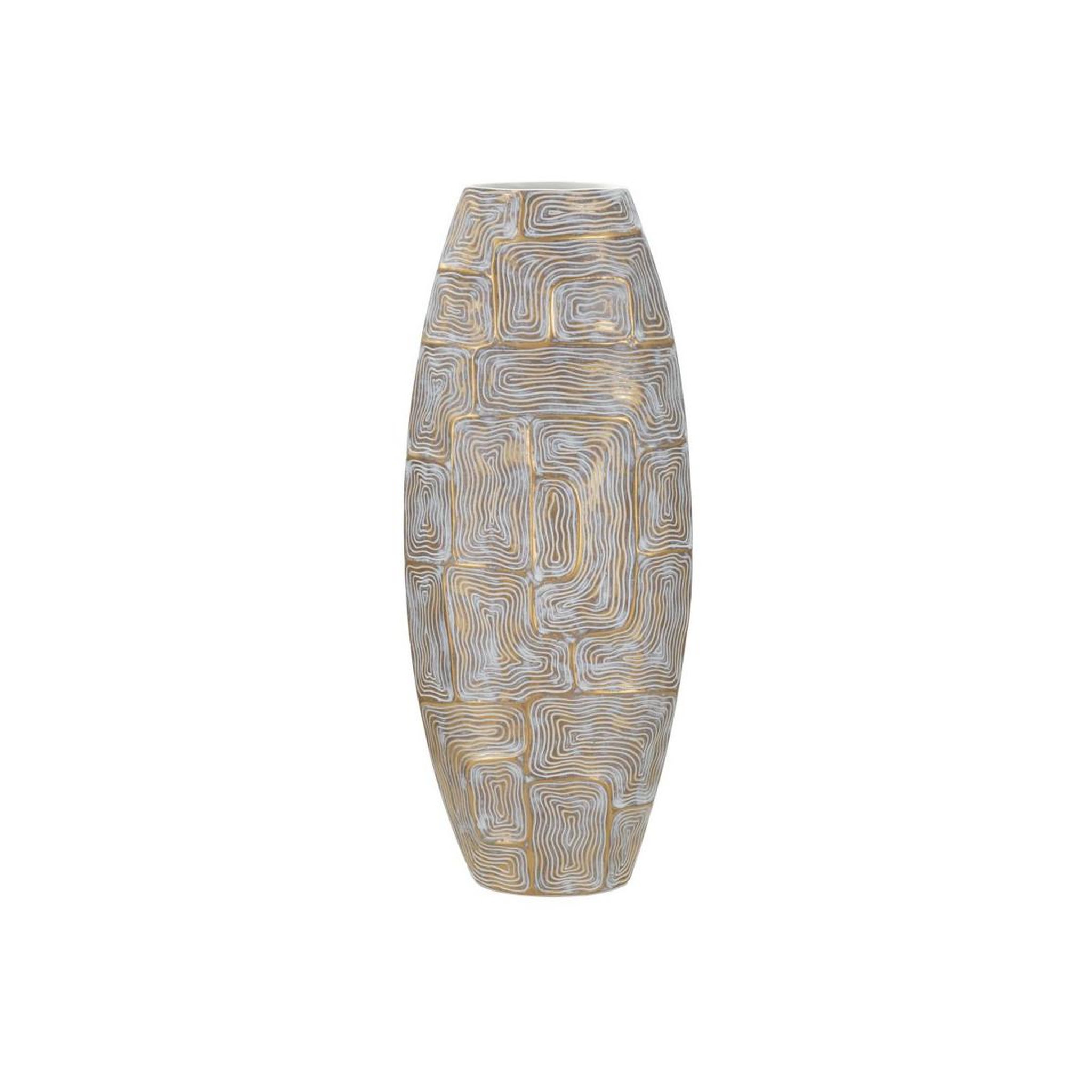 Paris Prix Vase design haut en résine  elips  59cm or