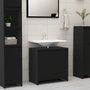 Voir la diapositive 1 : VIDAXL Armoire de salle de bain noir 60x33x61 cm Bois d'ingenierie