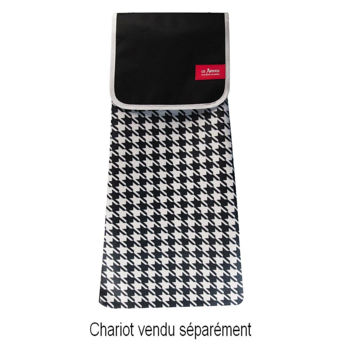 Les Artistes Sac de rangement pour chariot de courses Pied de Poule