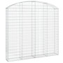 Voir la diapositive 2 : VIDAXL Panier de gabions arque 200x30x180/200 cm Fer galvanise