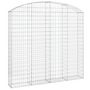 Voir la diapositive 2 : VIDAXL Panier de gabions arque 200x30x180/200 cm Fer galvanise