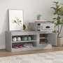 Voir la diapositive 3 : VIDAXL Armoire a chaussures gris beton 100x42x60 cm bois d'ingenierie