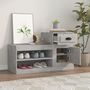 Voir la diapositive 3 : VIDAXL Armoire a chaussures gris beton 100x42x60 cm bois d'ingenierie