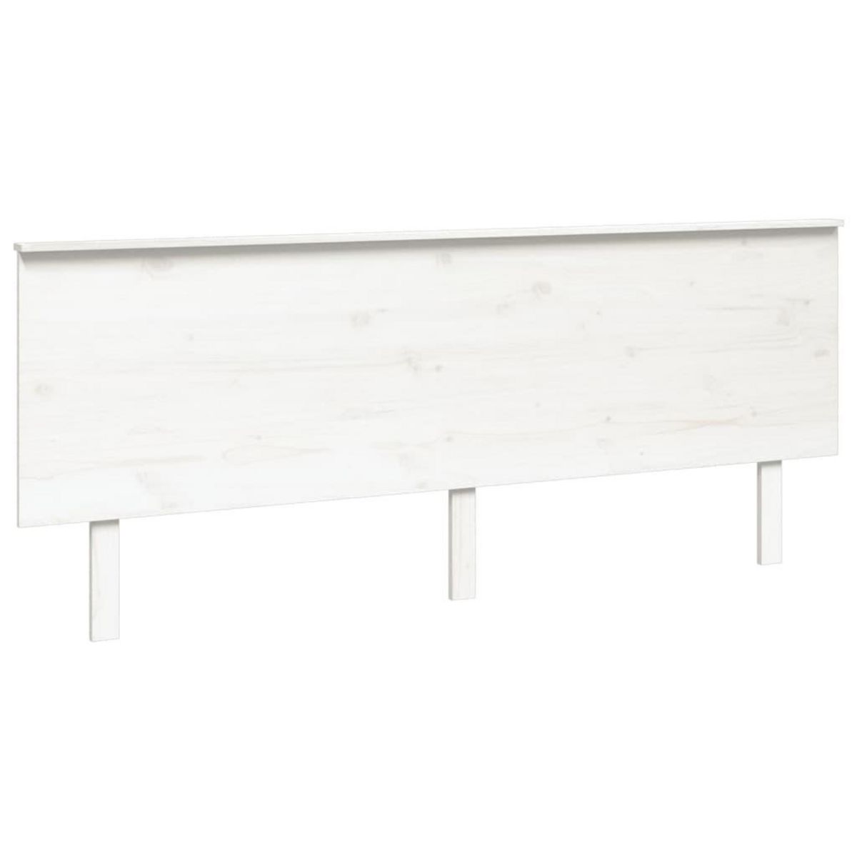 VIDAXL Tete de lit Blanc 204x6x82,5 cm Bois massif de pin