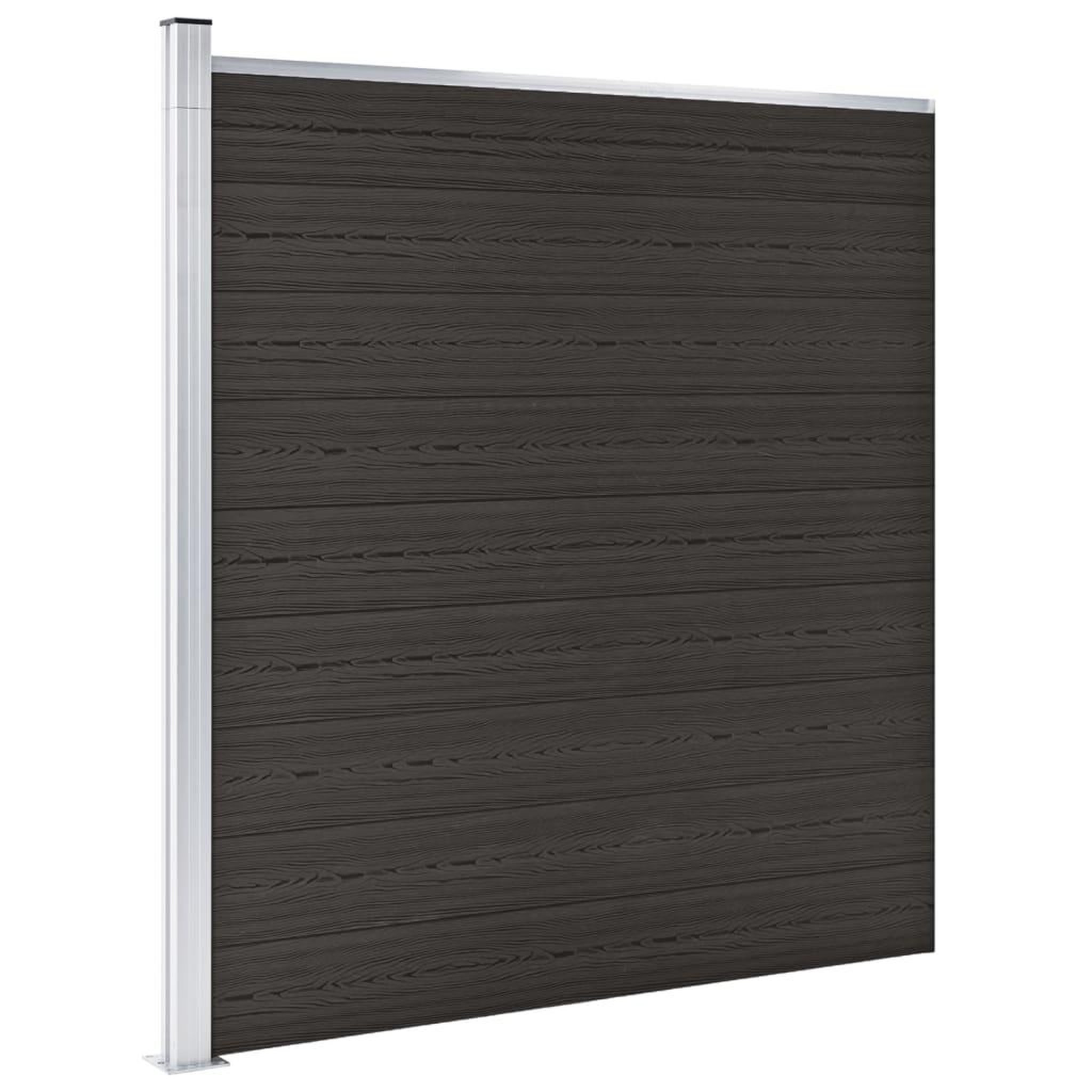 Voir la diapositive 2 : VIDAXL Panneau de cloture WPC 175x186 cm Noir