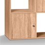Voir la diapositive 3 : ID MARKET Meuble de rangement cube RUDY 9 cases bois façon hêtre avec 3 portes