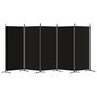 Voir la diapositive 4 : VIDAXL Cloison de separation 5 panneaux Noir 433x180 cm Tissu