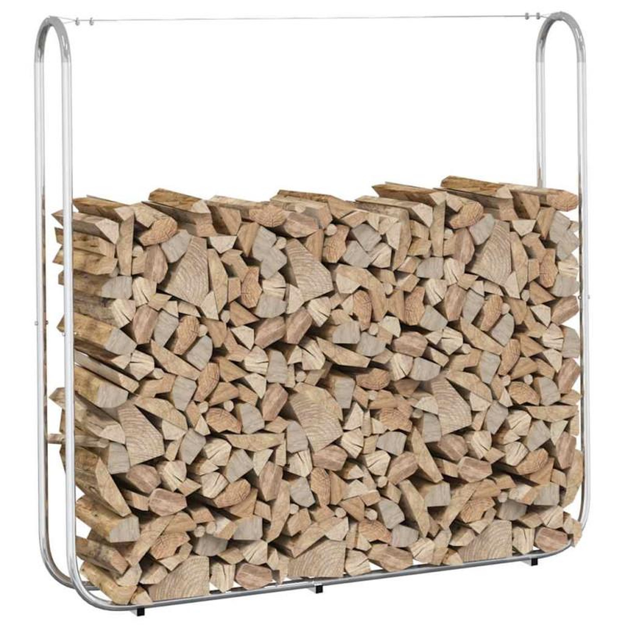 Voir la diapositive 1 : VIDAXL Portant de bois de chauffage avec fil d acier acier galvanisé