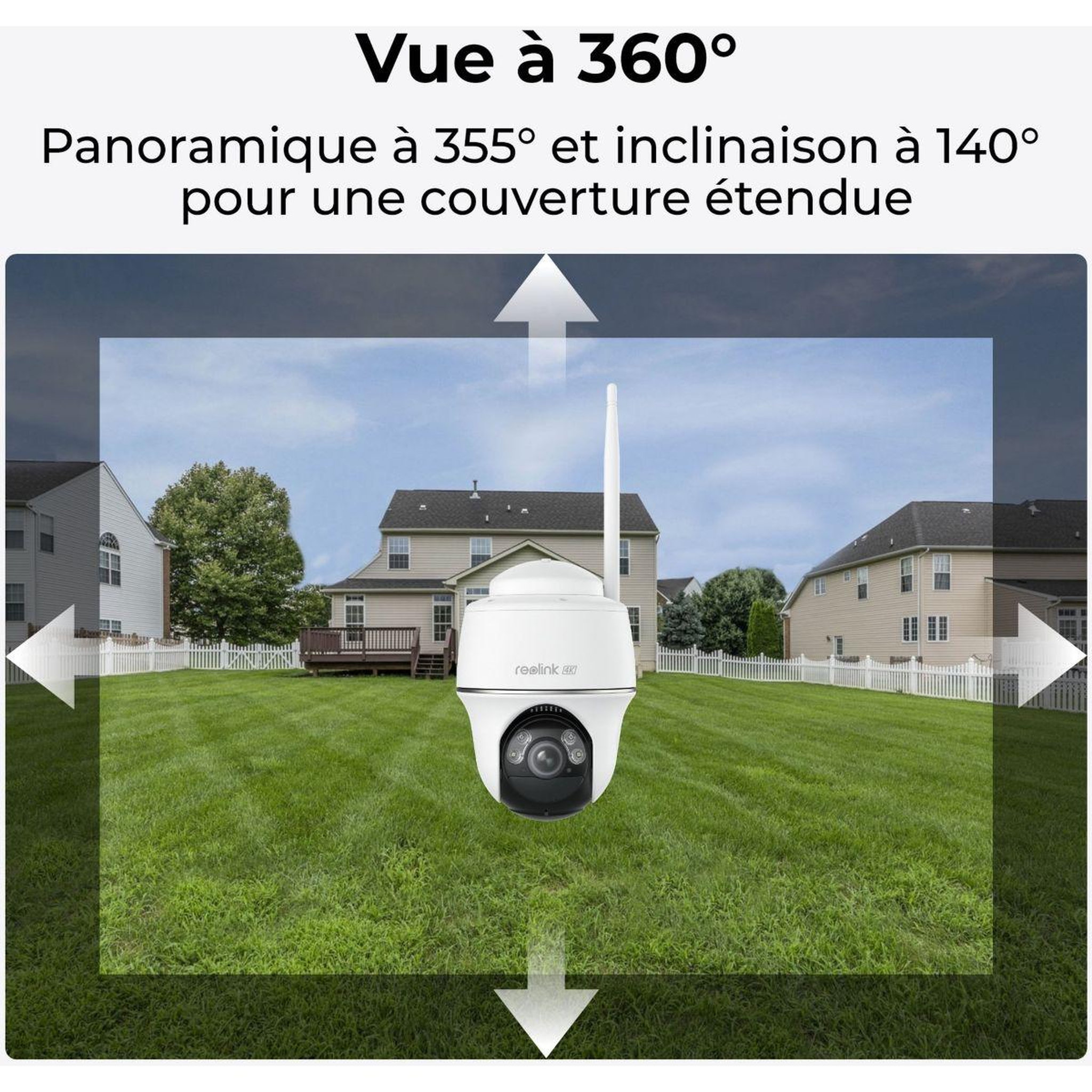 Voir la diapositive 4 : REOLINK Caméra de surveillance B440 + panneau solaire