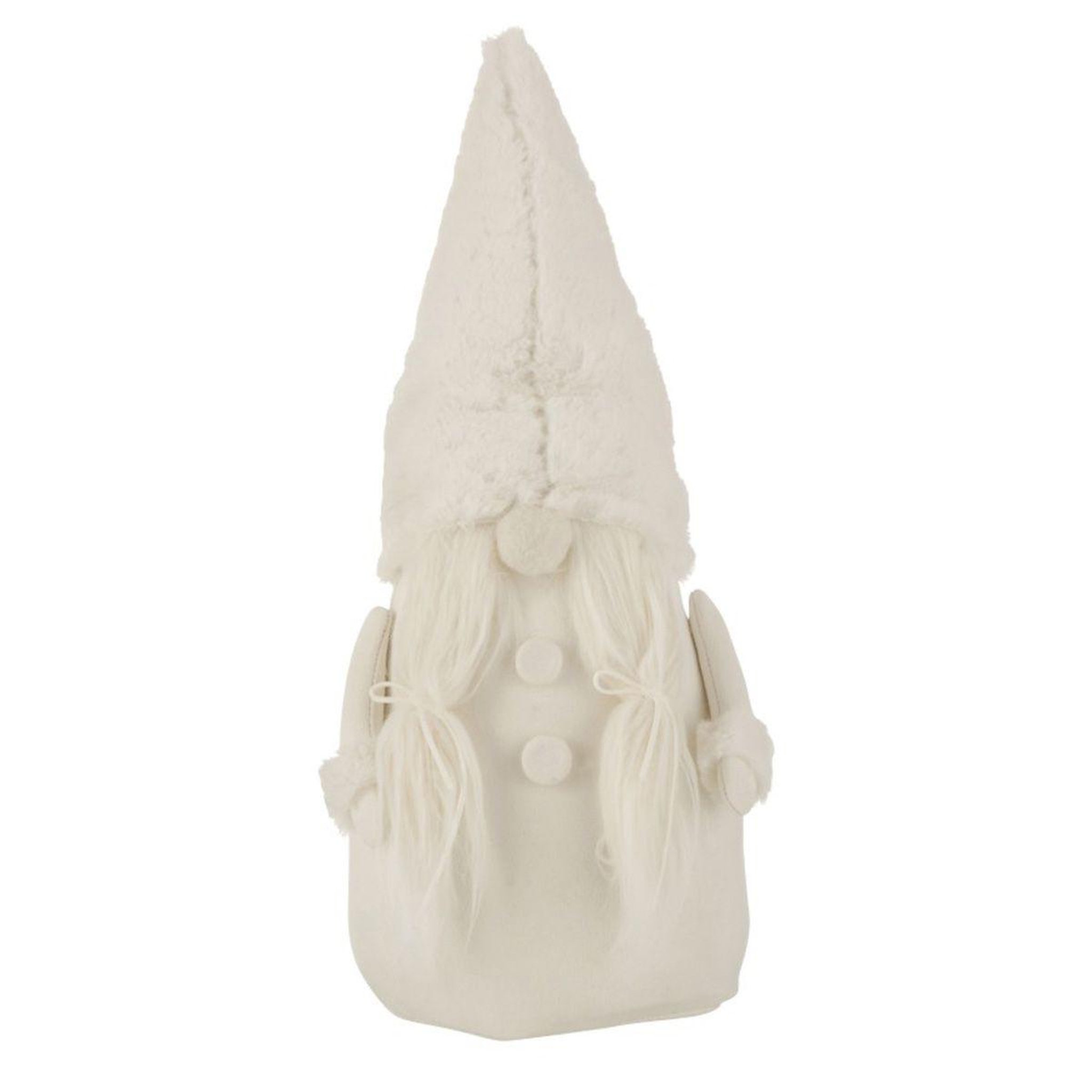 J-LINE Statuette Déco  Père Noël Bonnet  44cm Beige