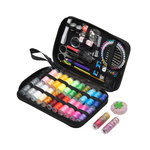VIOLA Kit de couture ZIGZAG, Accessoires pour Coudre 178 Pièces, Set de Couture pour Débutants, 24 Bobines de Fil, Boîte à Couture Complete, Coffret, Aiguilles, Boutons, Réparation de Vêtements