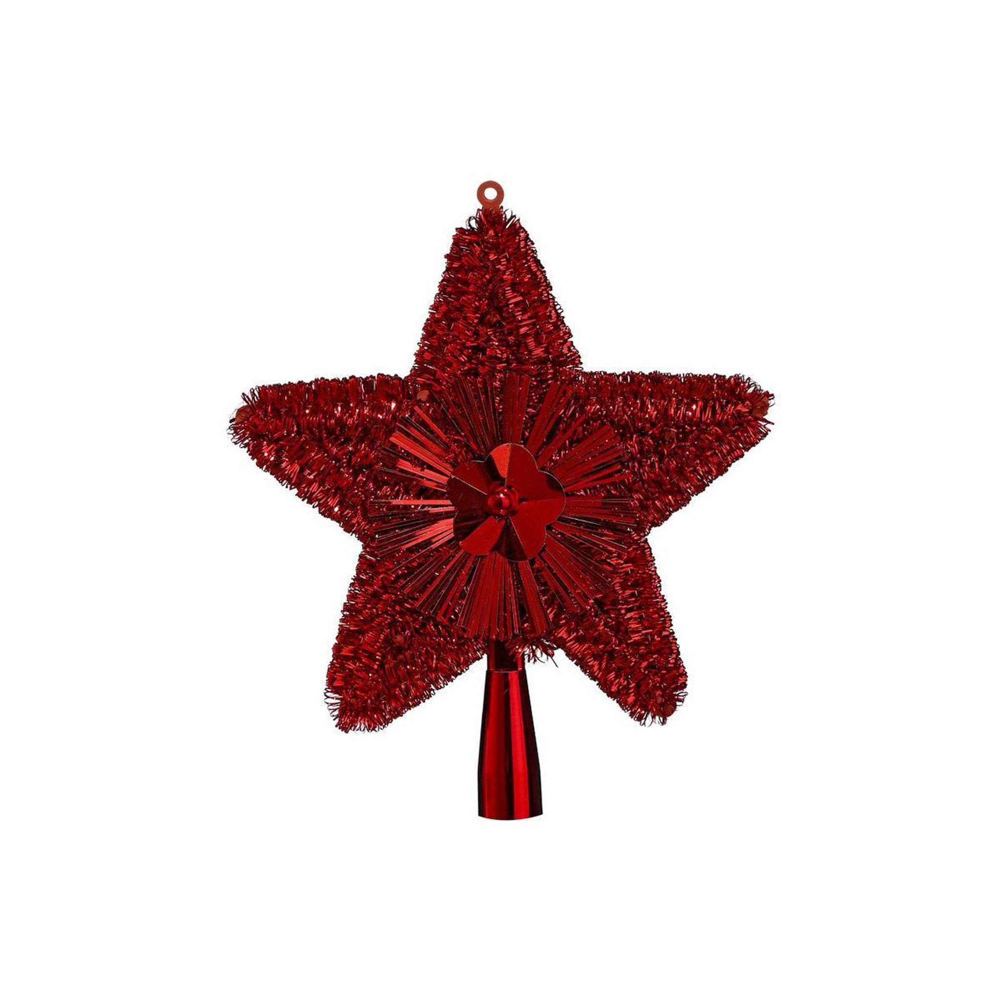 FEERIC LIGHT & CHRISTMAS Cimier pour sapin de noël  colorama  23cm rouge