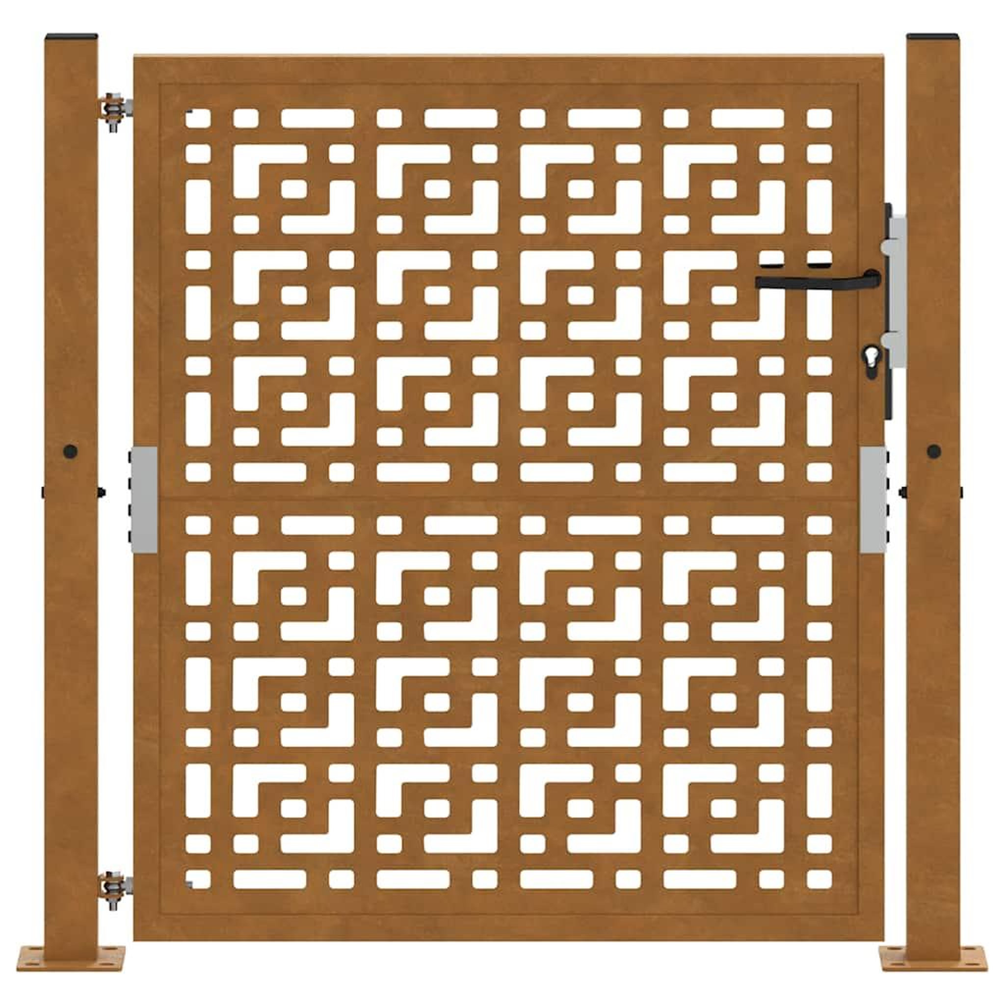 Voir la diapositive 4 : VIDAXL Porte de jardin acier resistant aux intemperies design croise