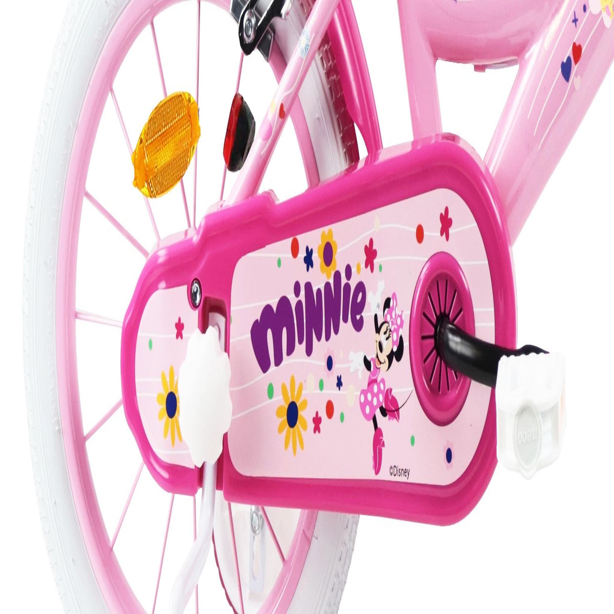 Voir la diapositive 5 : DISNEY Vélo enfants 14  Fille Licence  Minnie  pour enfant de 4 à 6 ans avec stabilisateurs à molettes - 2 freins