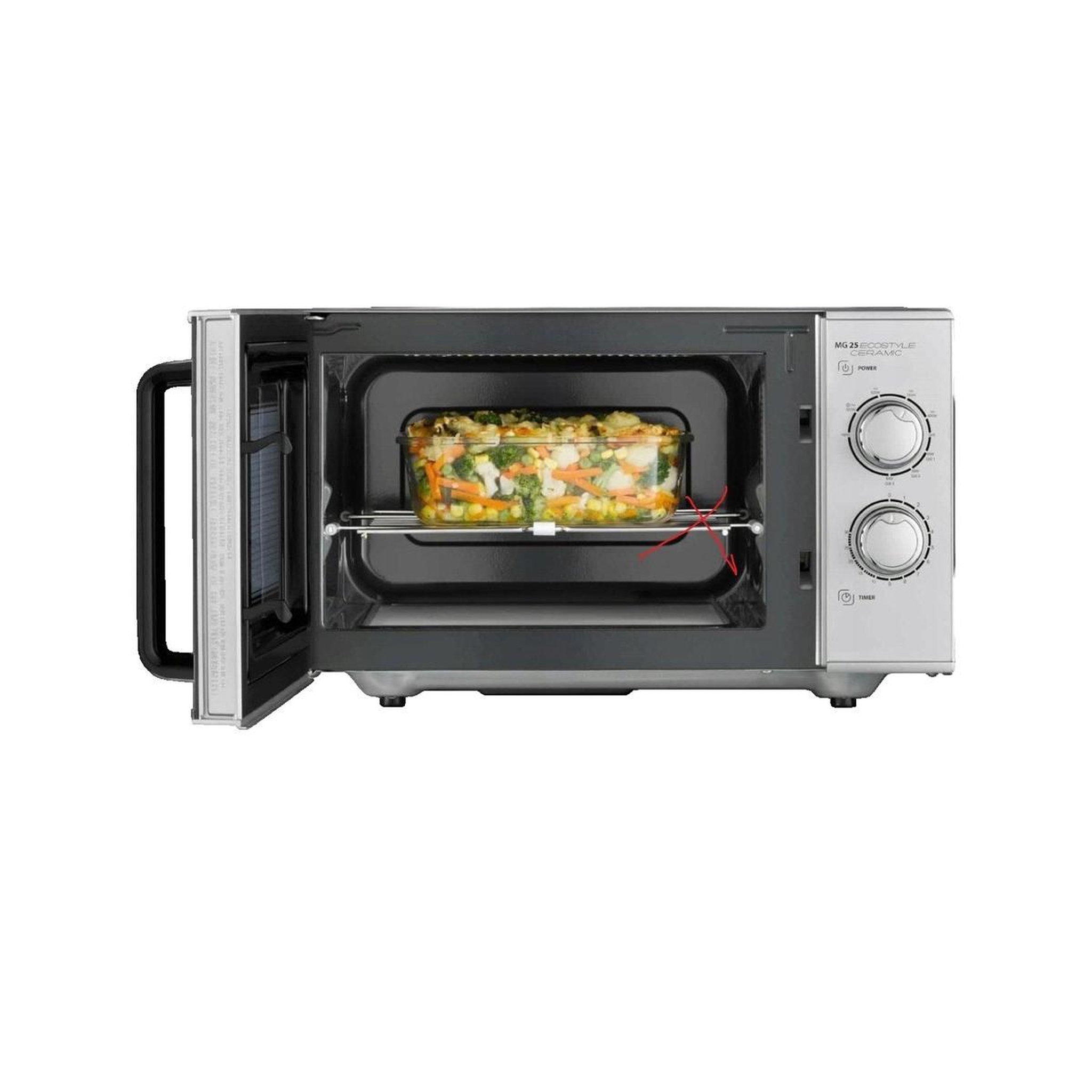 Voir la diapositive 3 : caso Micro-ondes Caso MG 25 Ecostyle Ceramic argenté
