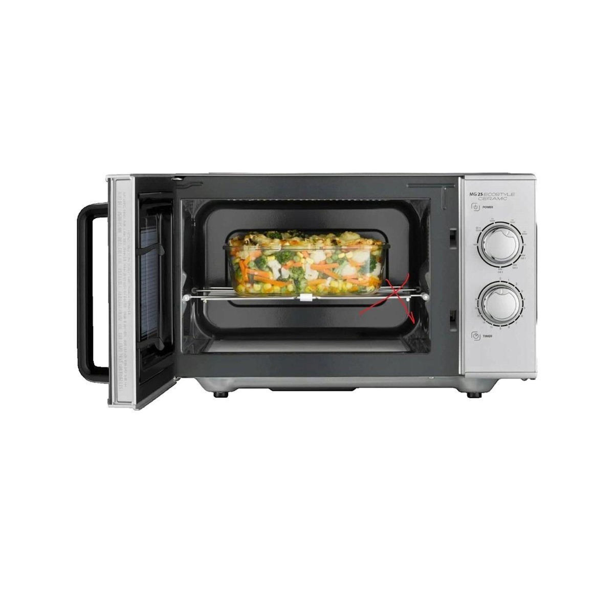 caso Micro-ondes Caso MG 25 Ecostyle Ceramic argenté