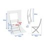 Voir la diapositive 3 : HESPERIDE Lot de 4 chaises pliantes en aluminium et texaline ESSENTIA