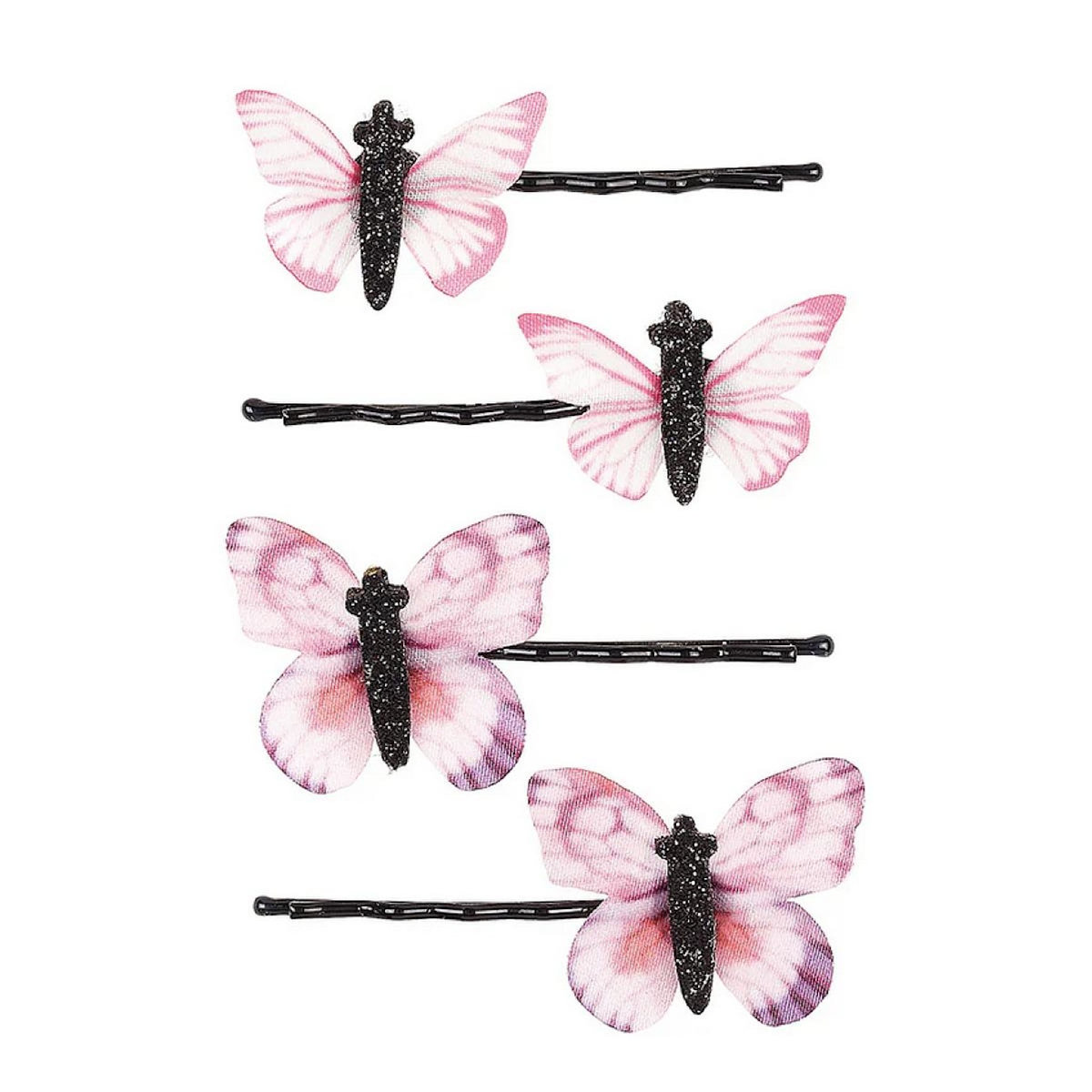 SOUZA 4 barrettes Aaltje papillons rose et violet