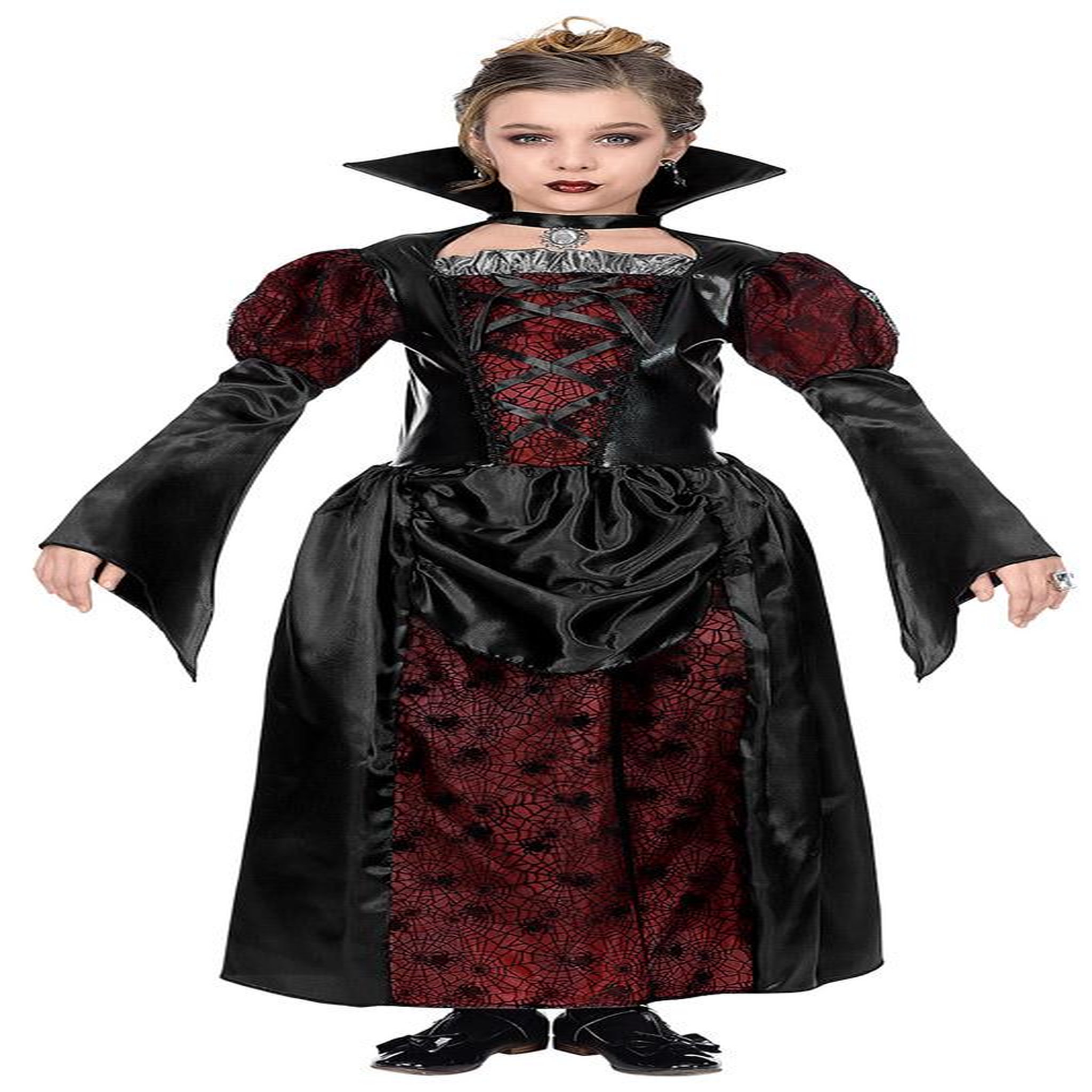 Voir la diapositive 2 : WIDMANN Déguisement de Vampiresse - Enfant - 10/12 ans (140 à 152 cm)