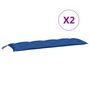 Voir la diapositive 5 : VIDAXL Coussins de banc jardin lot de 2 bleu 150x50x7 cm tissu Oxford