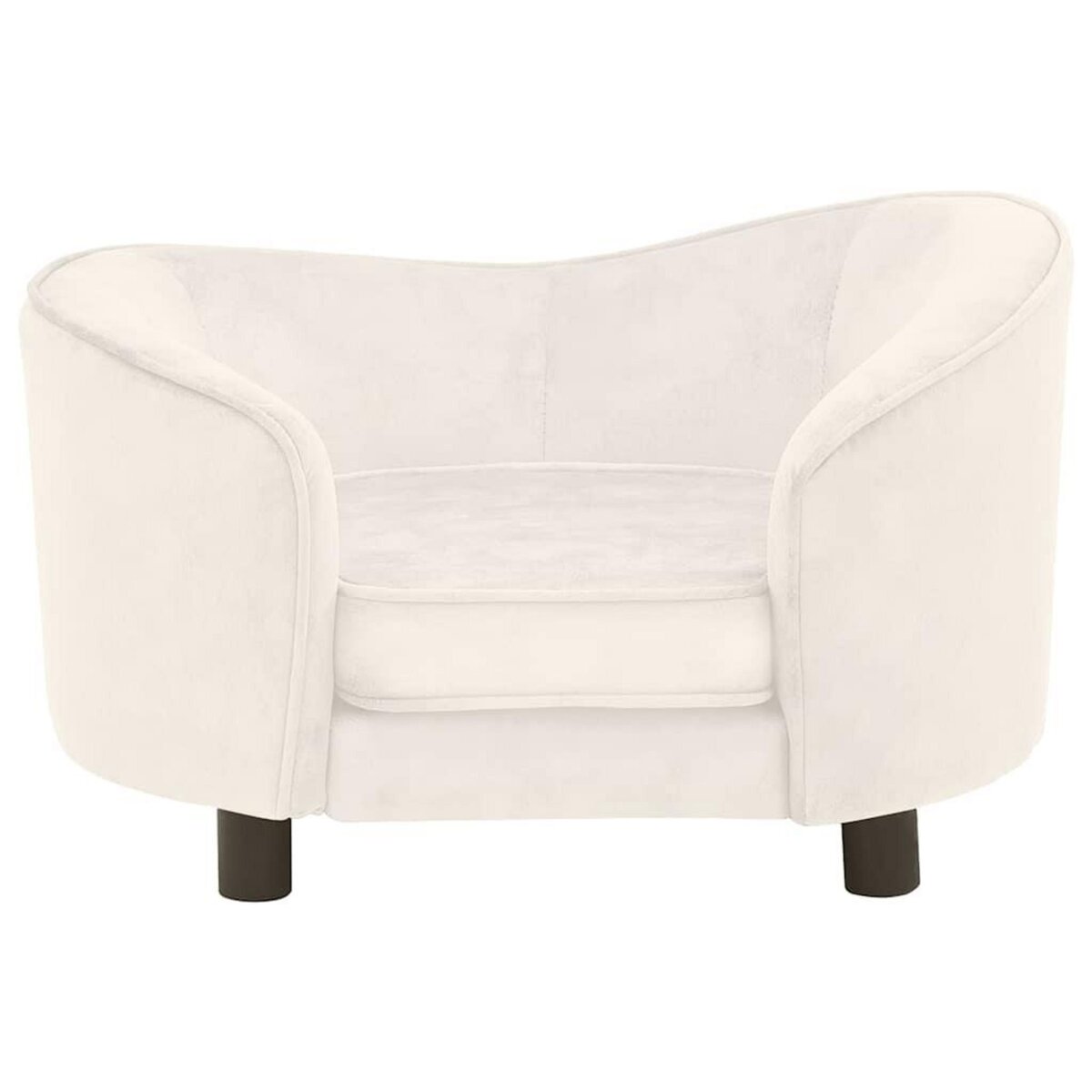 VIDAXL Canape pour chien Creme 69x49x40 cm Peluche