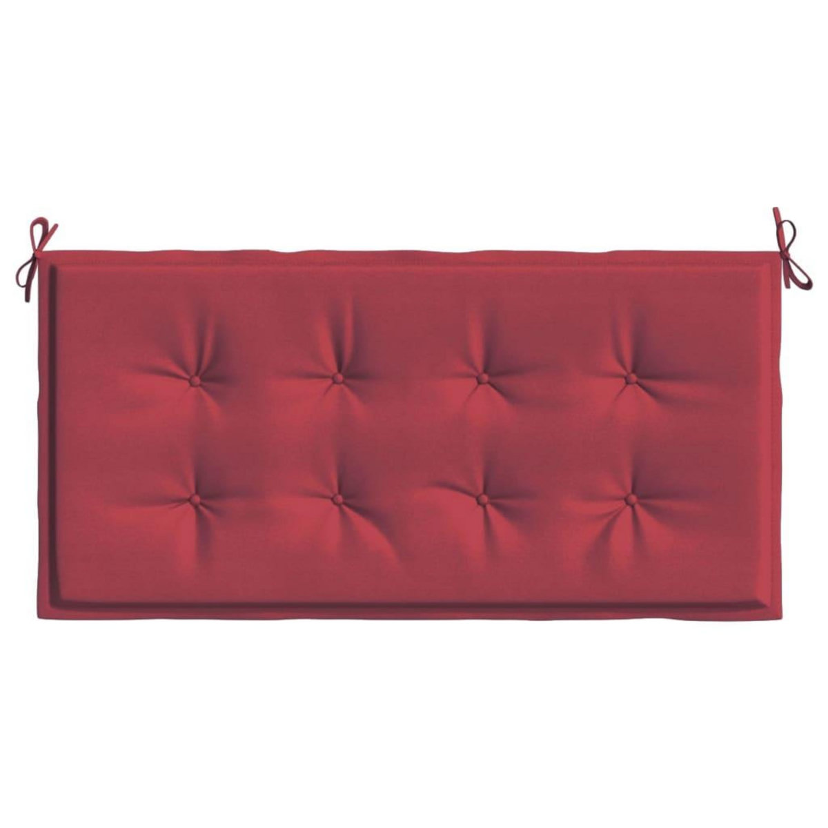VIDAXL Coussin de banc de jardin rouge bordeaux 120x50x3 cm