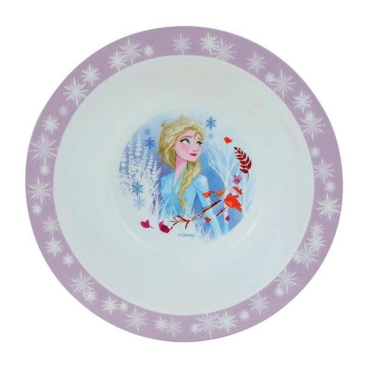 Fun House Lot Vaisselle Disney Reine des Neiges - FUN HOUSE - 006379 - Assiette Creuse, Assiette Plate, Mug, Gourde et Gobelet avec Paille