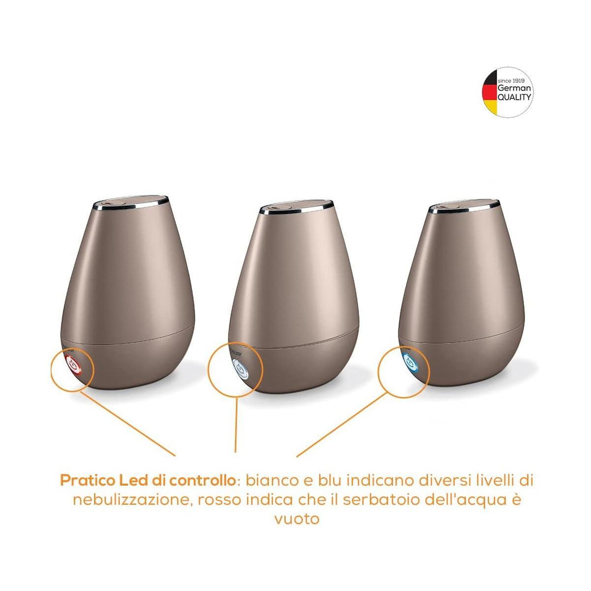 Voir la diapositive 3 : Beurer Humidificateur Beurer LB 37 technologie ultrasons bronze