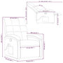 Voir la diapositive 6 : VIDAXL Fauteuil de massage inclinable Vert fonce Tissu