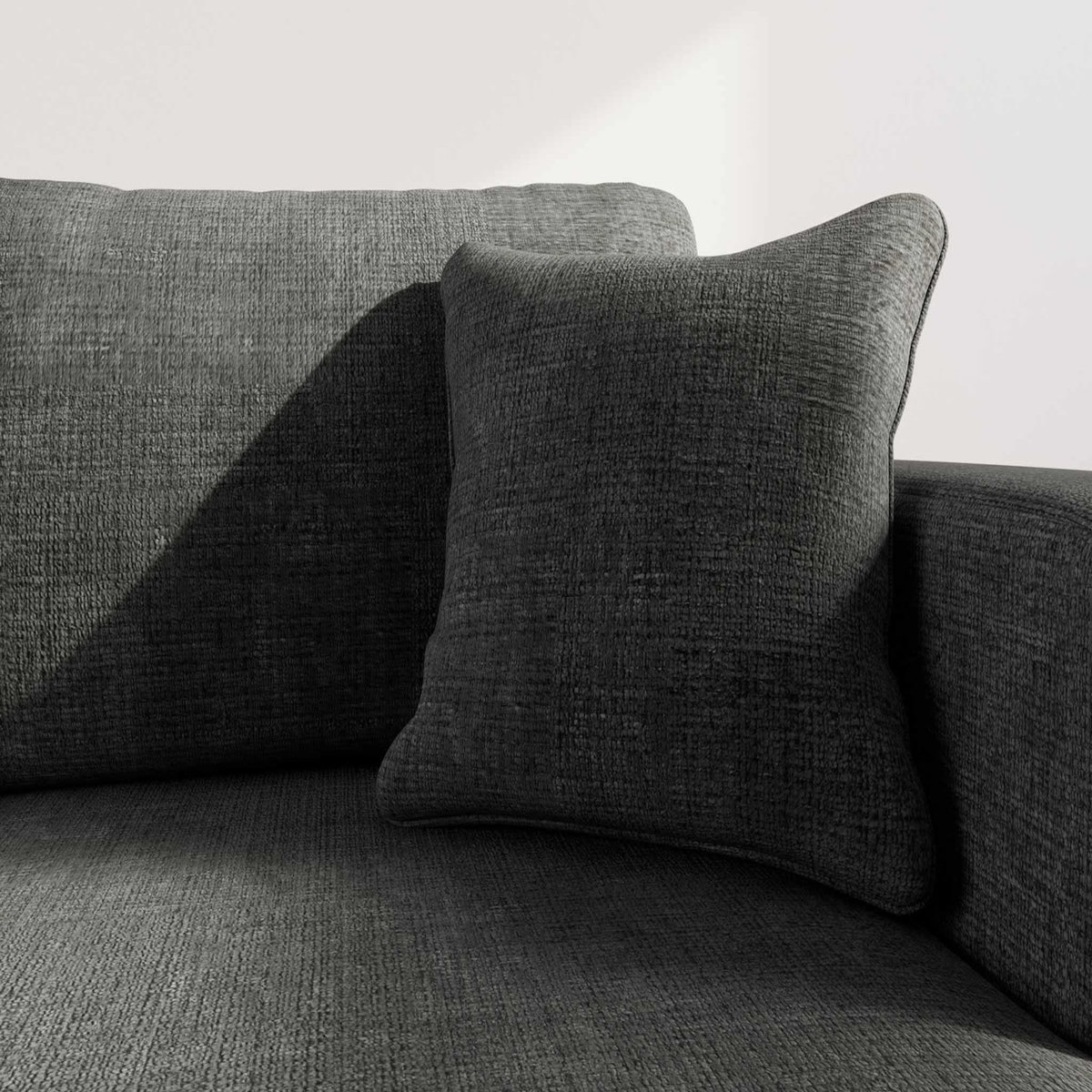BEST MOBILIER Miro - canapé d'angle droit 4 places convertible avec coffre en velours texturé