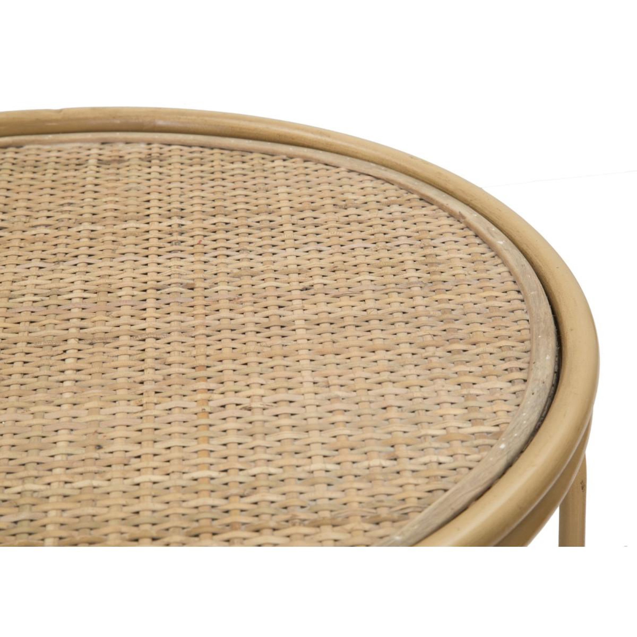 Voir la diapositive 3 : Paris Prix Table d'appoint design en rotin  samui  55cm naturel