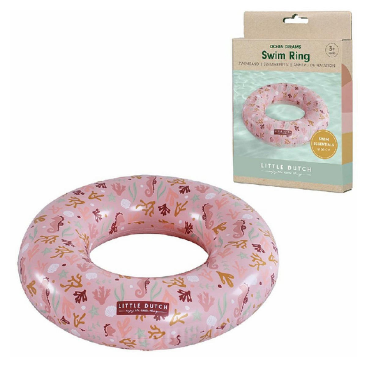LITTLE DUTCH Bouee ronde - Ocean Dreams Pink 50 cm