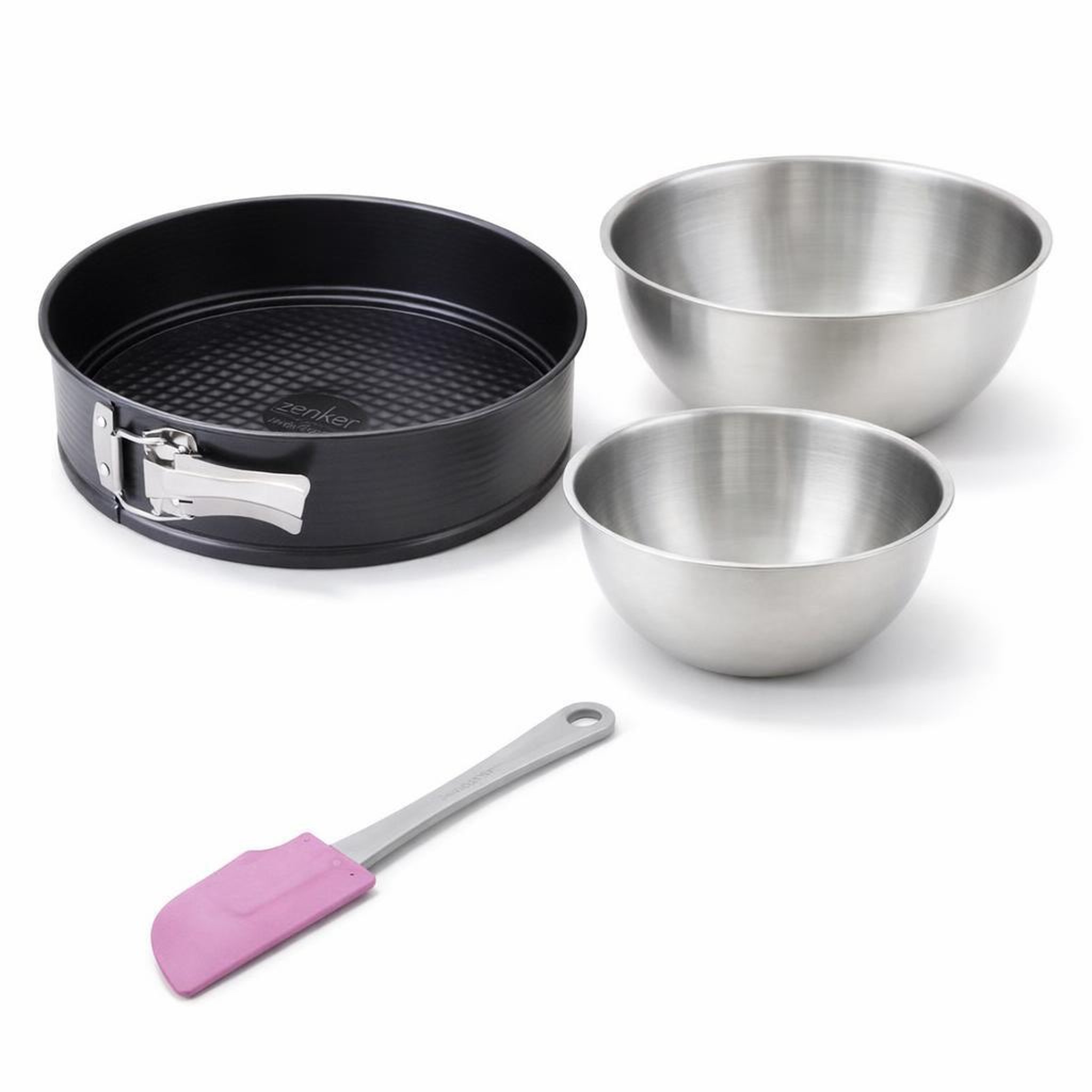 ZENKER Set de 4 ustensiles de pâtisserie moule à gâteaux bols et spatule perfectback+ perfectback+ zenker perfectback+