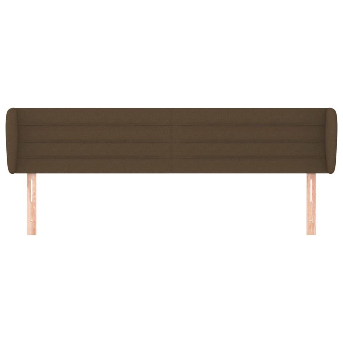 VIDAXL Tete de lit avec oreilles Marron fonce 203x23x78/88 cm Tissu