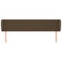 Voir la diapositive 3 : VIDAXL Tete de lit avec oreilles Marron fonce 203x23x78/88 cm Tissu