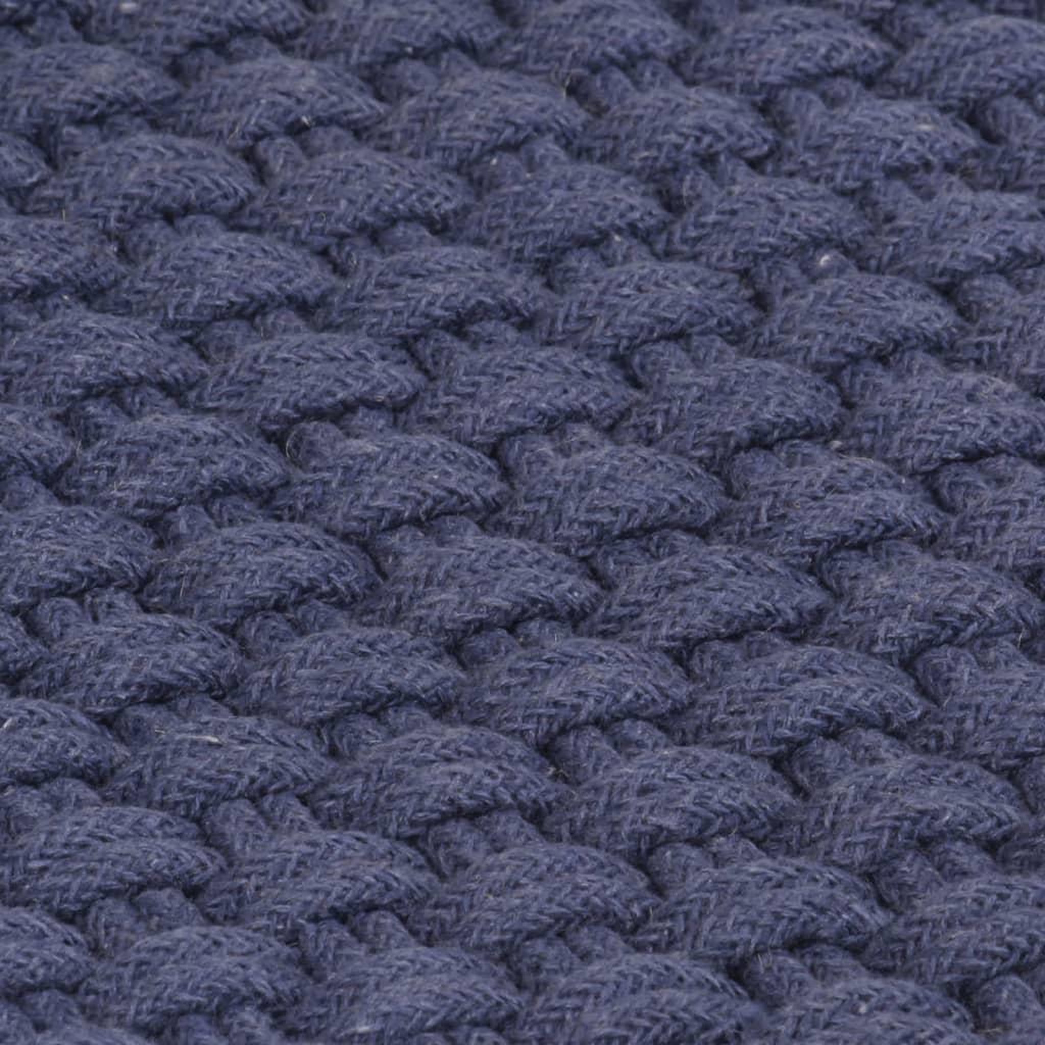 Voir la diapositive 5 : VIDAXL Tapis rectangulaire Bleu marine 160x230 cm Coton