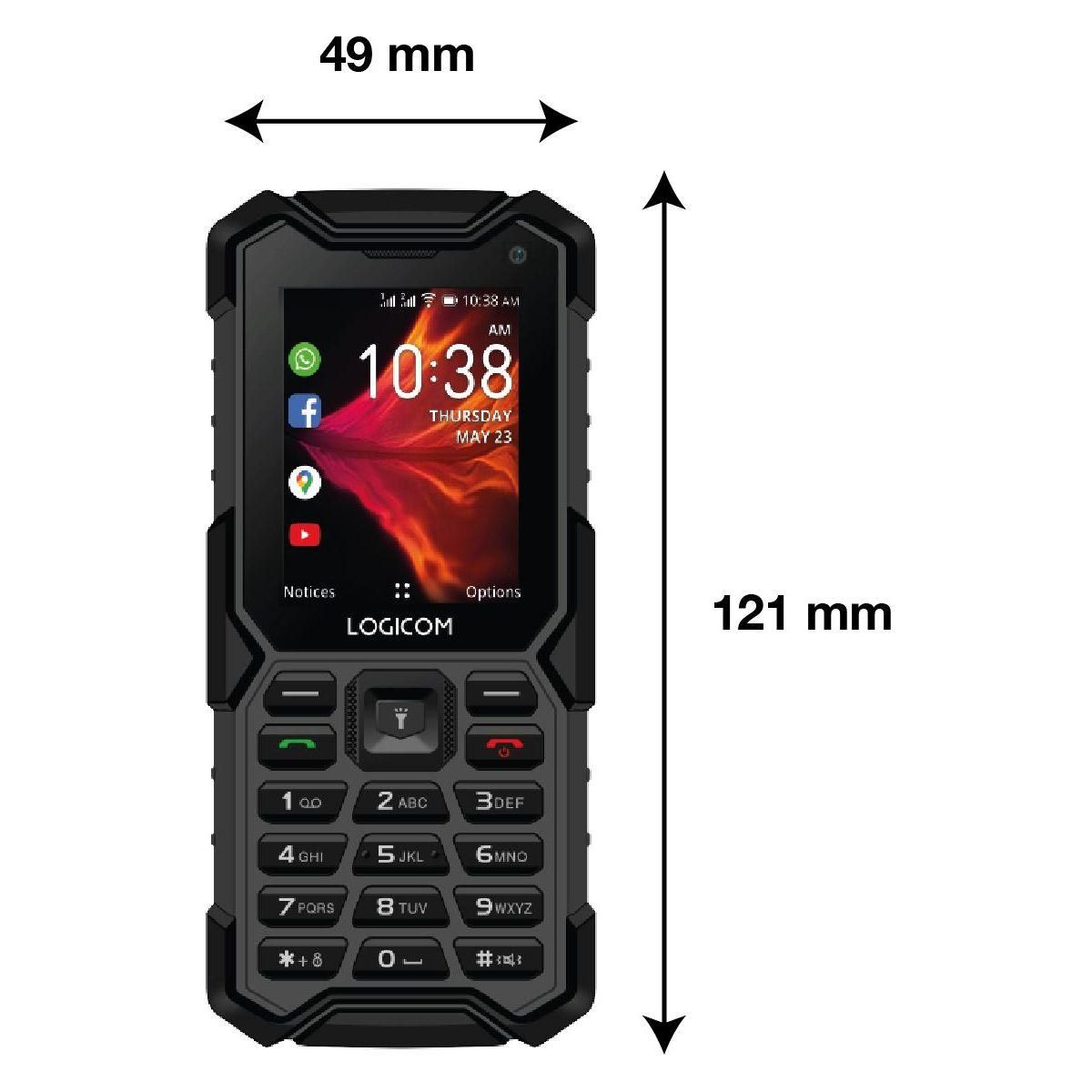 Logicom Téléphone portable Xtrem 40 Pro Noir 4G