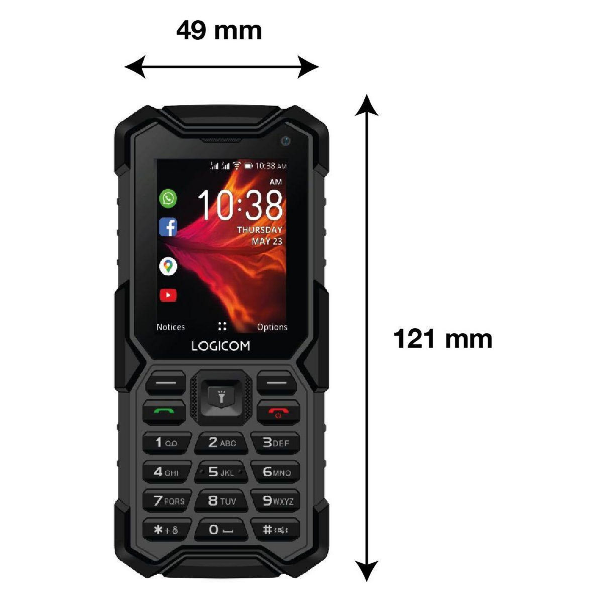 Logicom Téléphone portable Xtrem 40 Pro Noir 4G